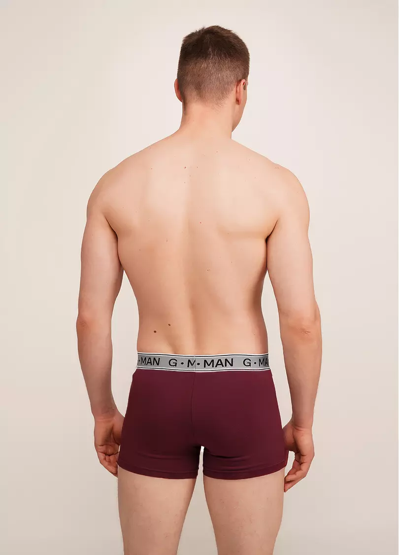 Трусы боксеры из хлопка G-MAN 20401/60 maroon (бордовый)