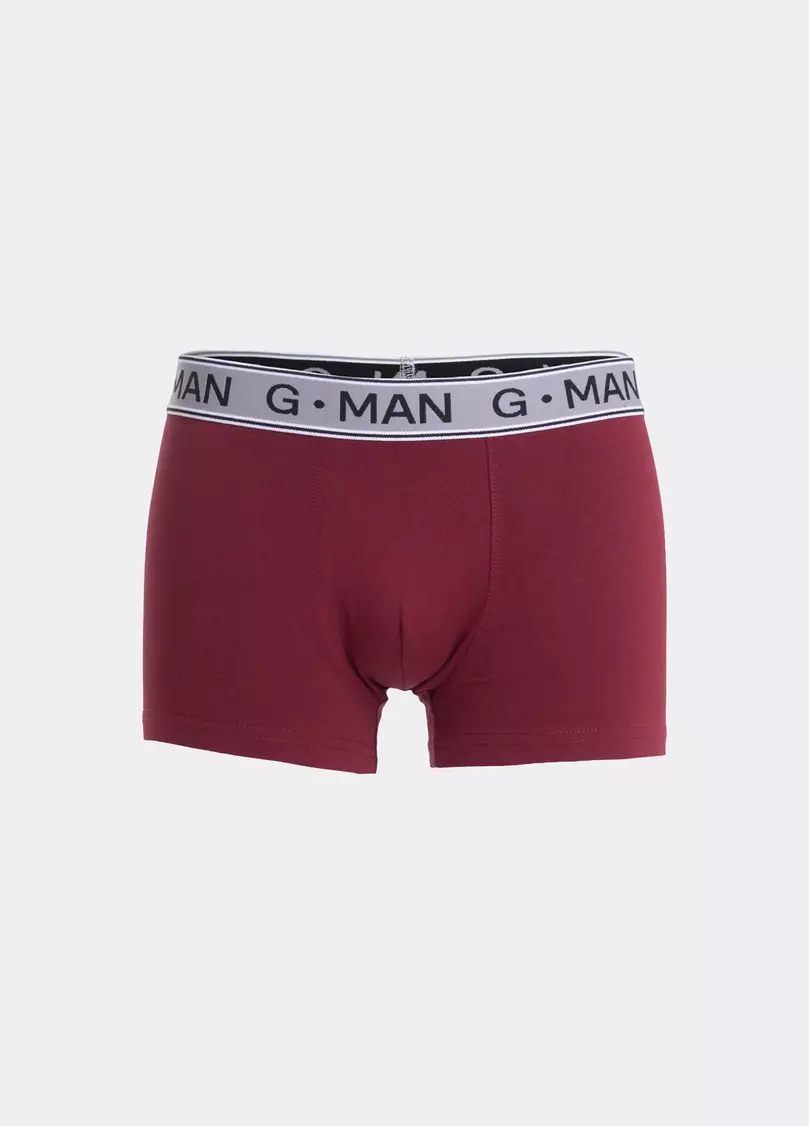 Трусы боксеры из хлопка G-MAN 20401/60 maroon (бордовый)