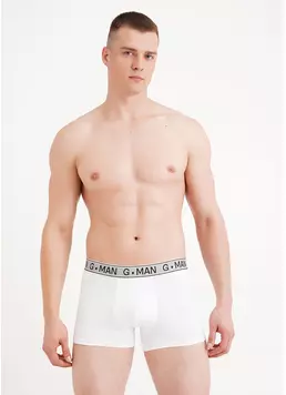 Труси боксери з бавовни G-MAN 20401/60 white (білий) Труси боксери з бавовни G-MAN 20401/60 white (білий)