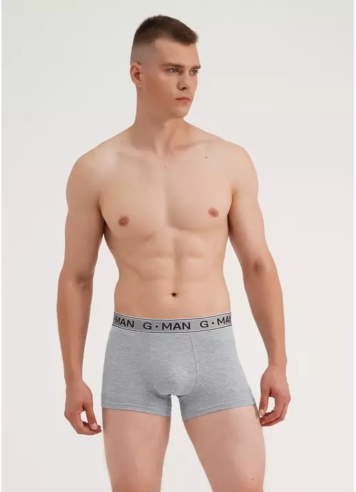 Трусы боксеры G-MAN 20407/60 light grey marl (серый)