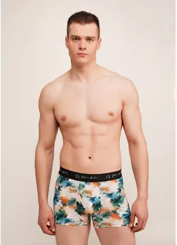 Чоловiчi труси боксери принтовані G-MAN PRINT 20405/60 watercolor pattern (блакитний)