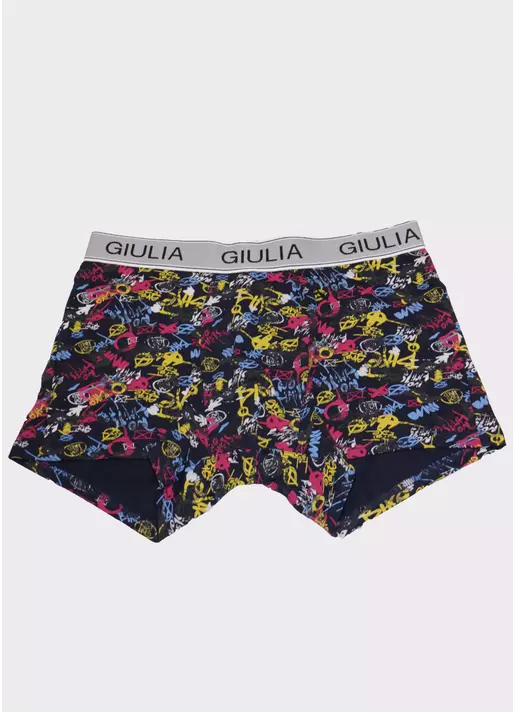 Мужские трусы с принтом PRINT 20401/60 (темно-синий, желтый, розовый)