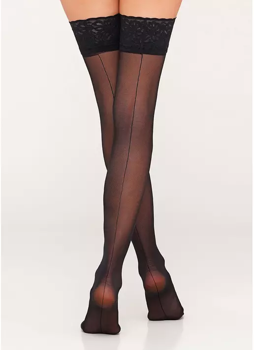 Панчохи з декоративним швом Chic 20 calze den nero (чорний)