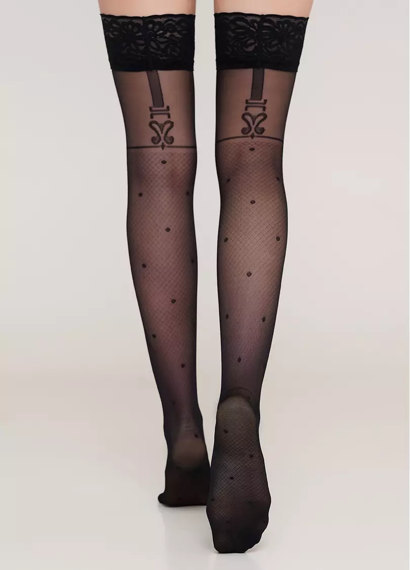 Чулки с кружевом на силиконовой основе FLIRT 40 (2) calze