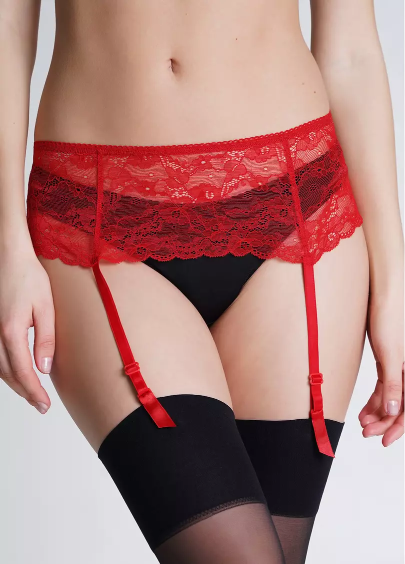 Пояс для чулок Rosa 3004/32 red (красный)