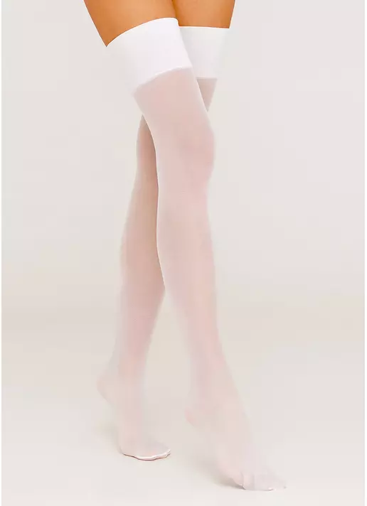 Панчохи з гладкою резинкою Segreto 20 den bianco (білий)