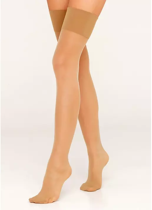 Чулки с гладкой резинкой Segreto 20 den daino (бежевый) Чулки с гладкой резинкой Segreto 20 den daino (бежевый)