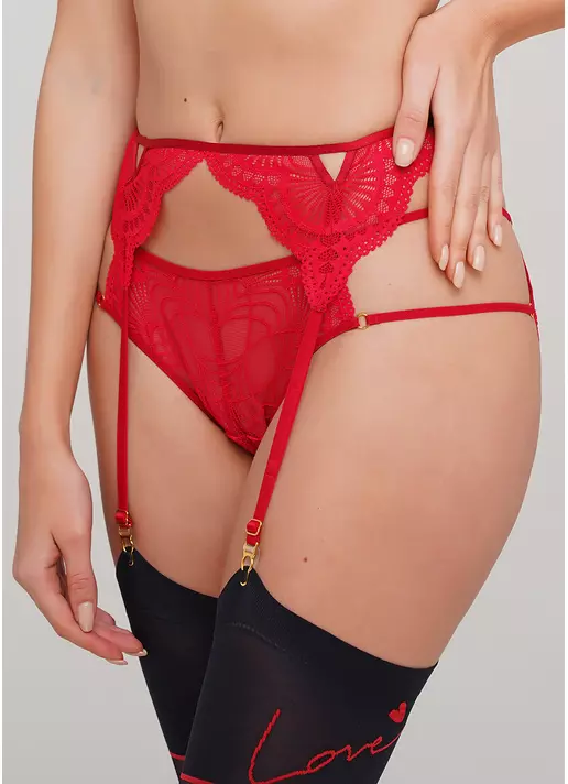 Пояс для чулок Xmas lace 3003/32 red (красный)