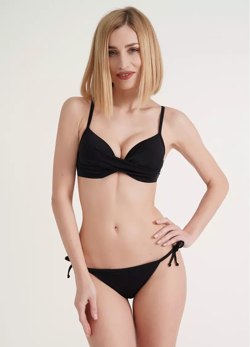 Класичні труси бікіні на тонких зав'язках Isida Swim 2303/20 black (чорний)