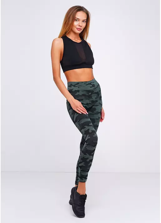 Леггинсы для фитнеса LEGGINGS MILITARY 01 (зеленый) Леггинсы для фитнеса LEGGINGS MILITARY 01 (зеленый)