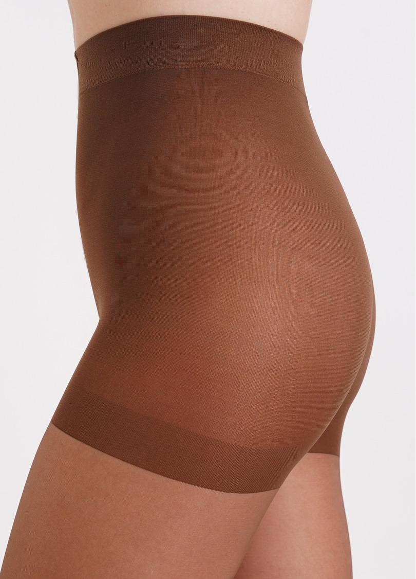Колготки с подтягивающими шортиками больших размеров PERFECT BODY 40 XXL cappuccino (коричневый)