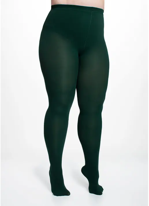 Женские колготки больших размеров POSITIVE MICRO 70 deep green (зеленый)