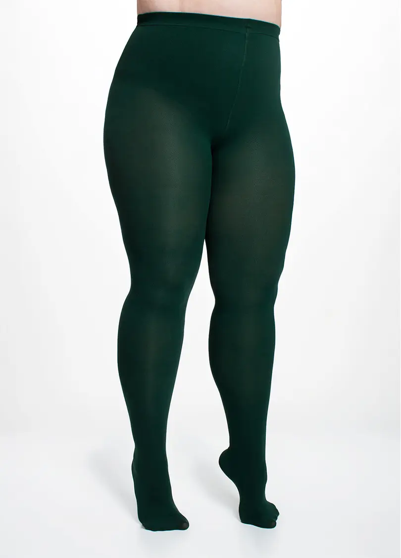 Жіночі колготки великих розмірів POSITIVE MICRO 70 deep green (зелений)