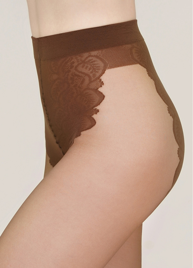 Колготки с ажурными труcиками Bikini 20 den (cappuccino)
