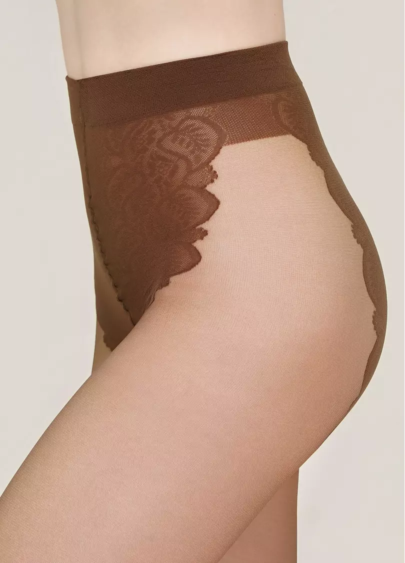 Колготки с ажурными труcиками Bikini 20 den (cappuccino)