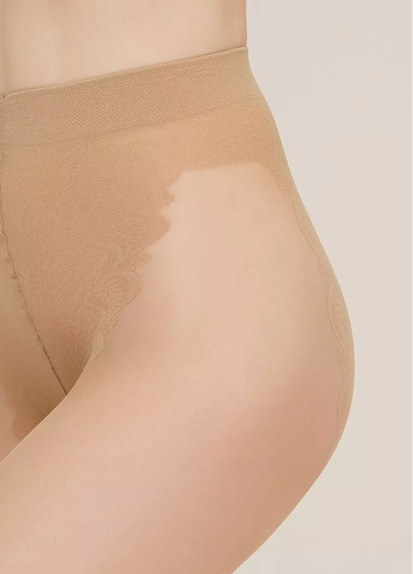 Колготки с ажурными труcиками Bikini 20 den (honey)