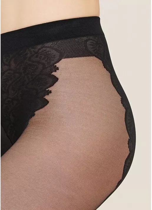 Колготки с ажурными труcиками Bikini 20 den (nero)