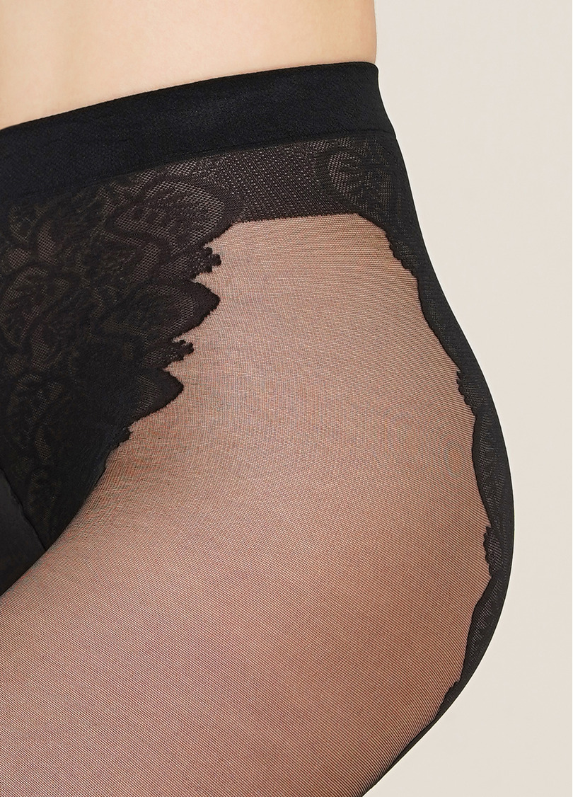 Колготки с ажурными труcиками Bikini 20 den (nero)