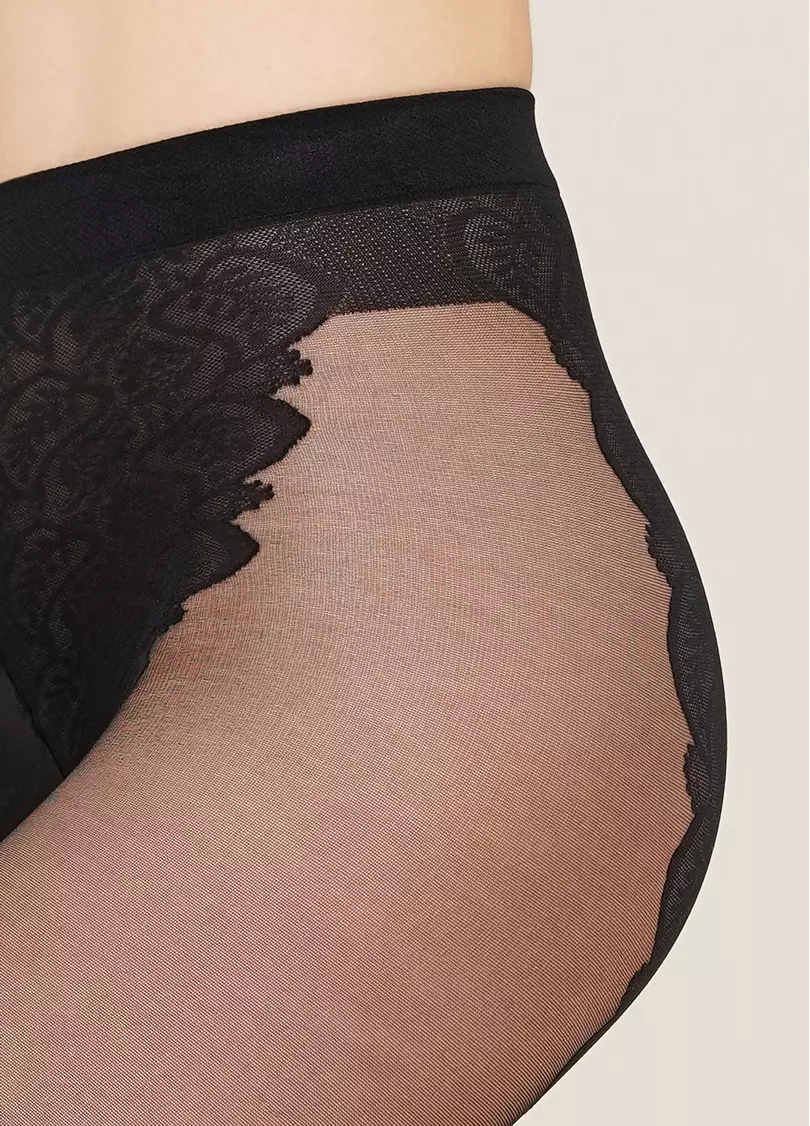 Колготки с ажурными труcиками Bikini 20 den (nero)