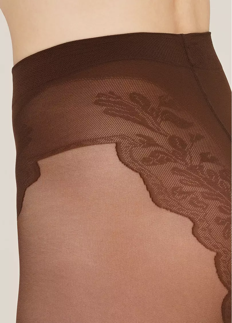 Колготки с ажурными труcиками Bikini 40 den (cappuccino)