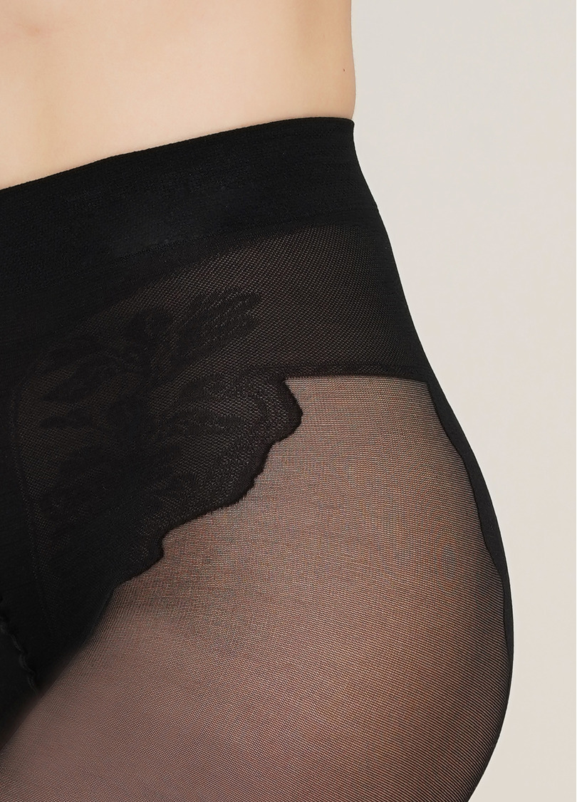 Колготки с ажурными труcиками Bikini 40 den (nero)