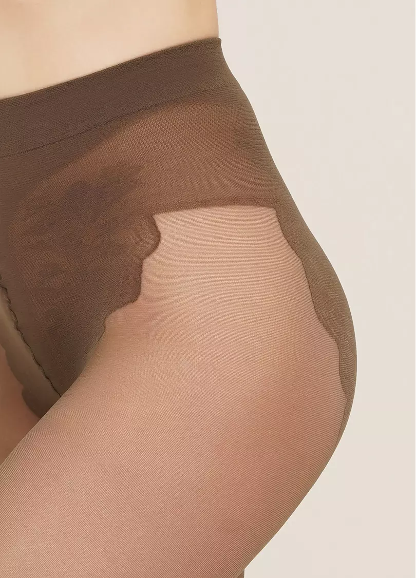 Колготки с ажурными труcиками Bikini 40 den (tabaco)