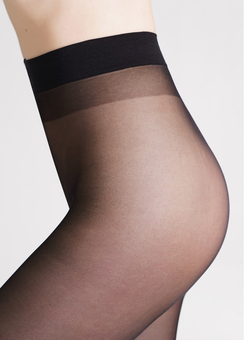 Шелковистые колготки без шортиков BODY COMFORT 20 nero (черный)