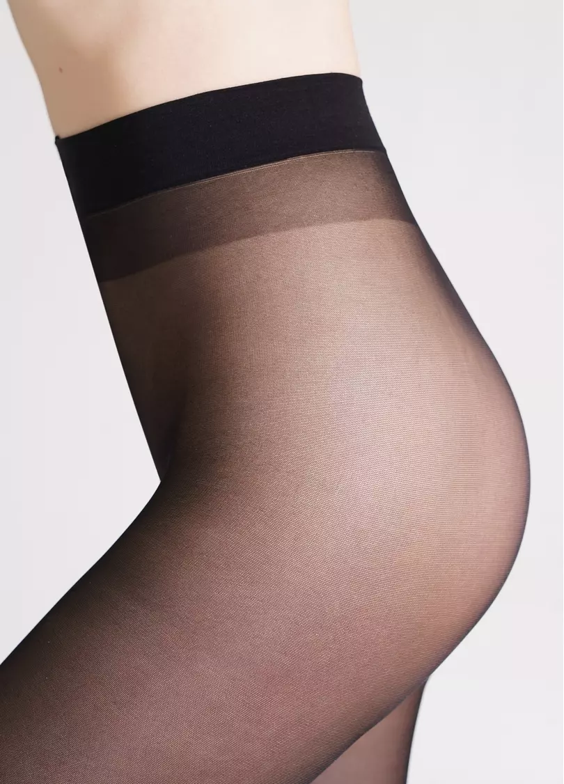 Шелковистые колготки без шортиков BODY COMFORT 20 nero (черный)