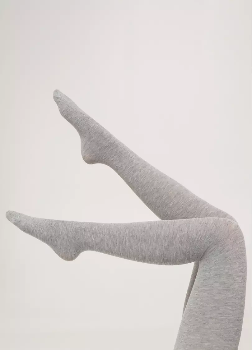 Колготки теплые из вискозы CASHMERE TOUCH light grey melange (серый)