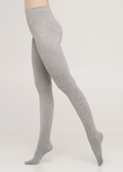 Колготки теплые из вискозы CASHMERE TOUCH light grey melange (серый)