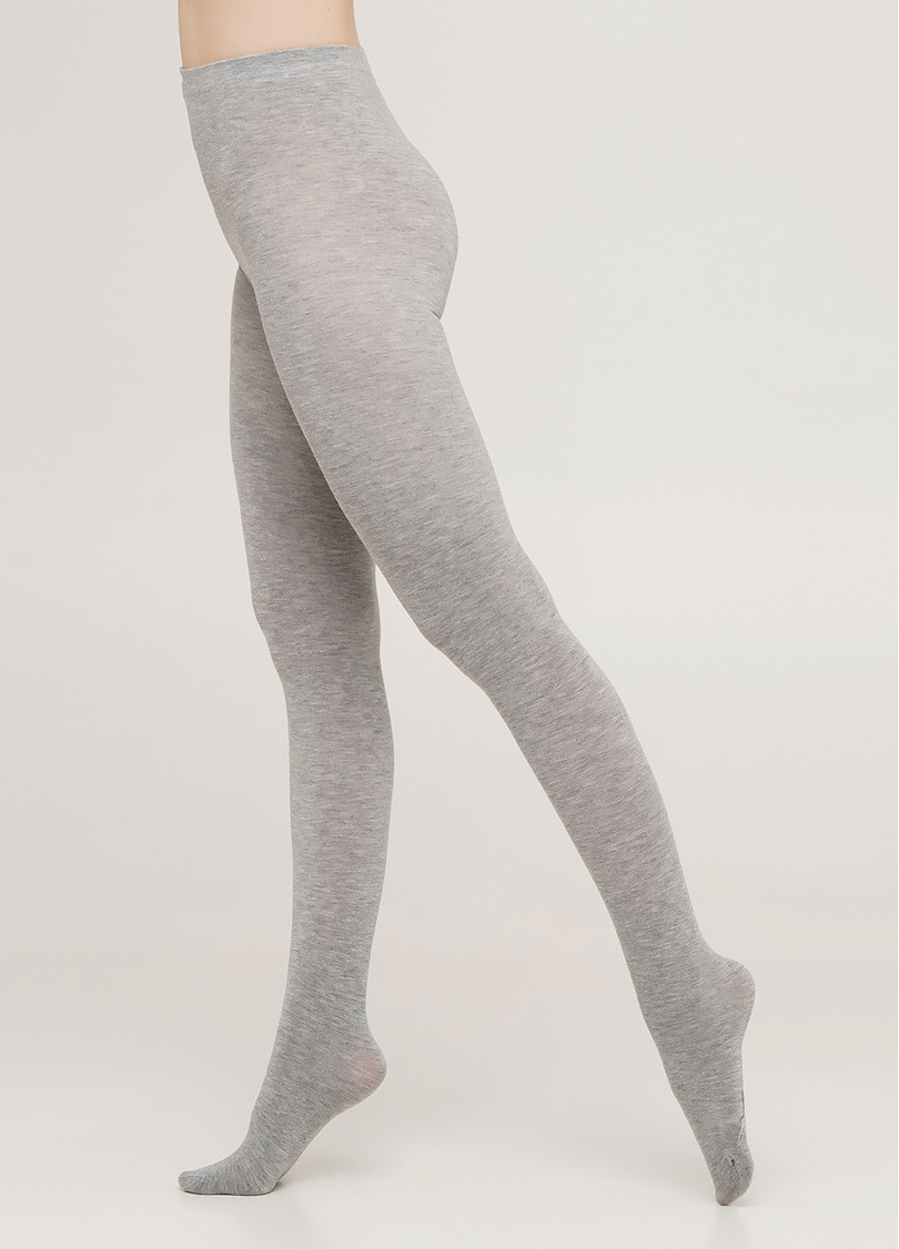 Колготки теплые из вискозы CASHMERE TOUCH light grey melange (серый)