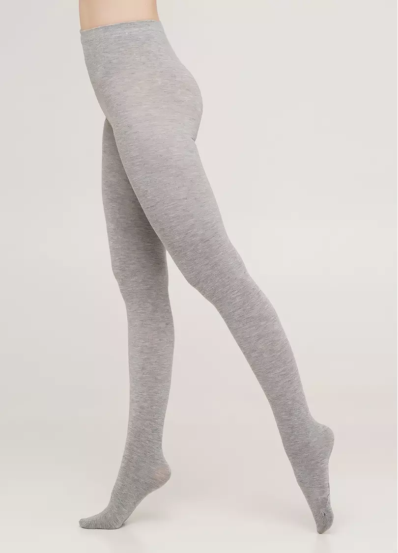 Колготки теплые из вискозы CASHMERE TOUCH light grey melange (серый)
