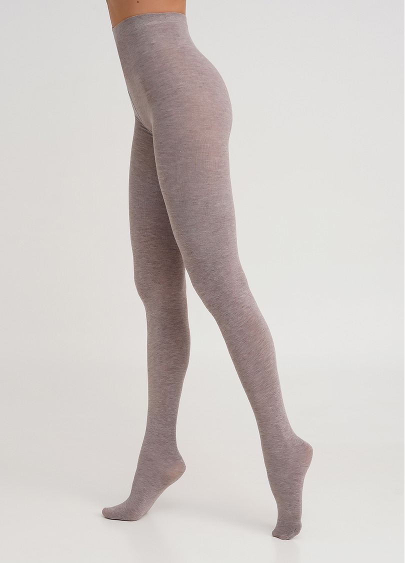 Колготки теплі з віскози CASHMERE TOUCH safari (сірий)