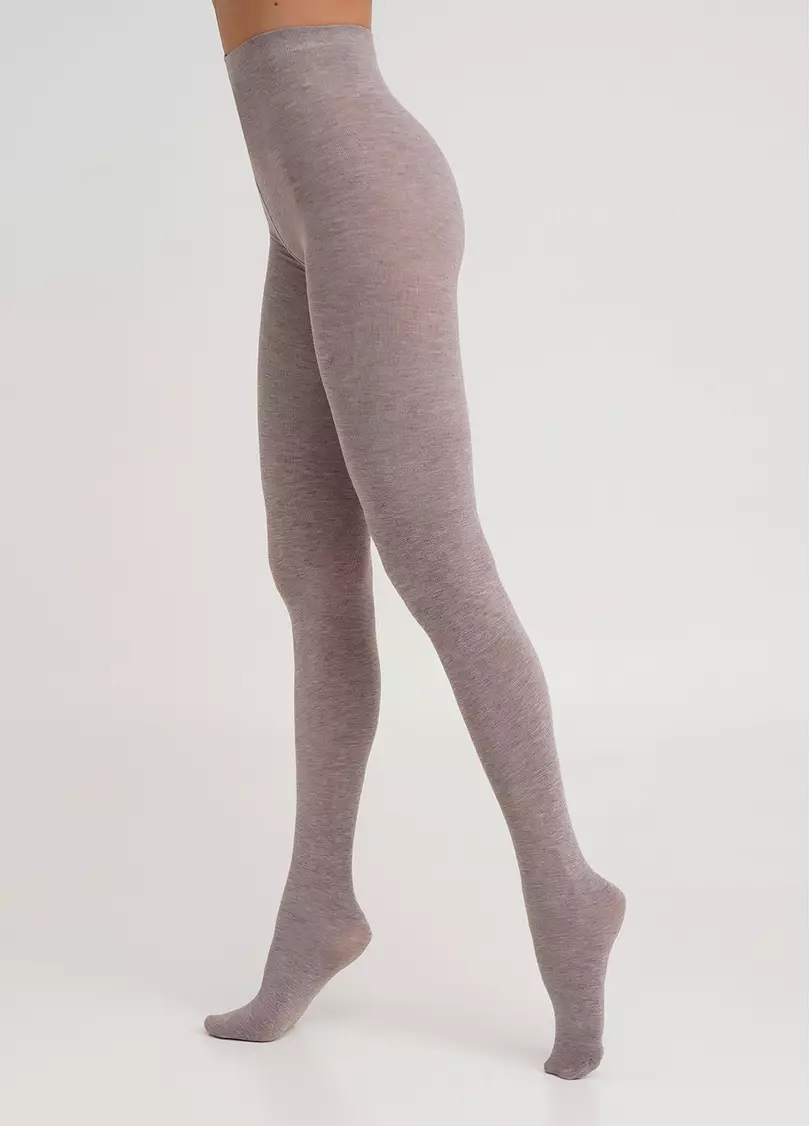 Колготки теплі з віскози CASHMERE TOUCH safari (сірий)