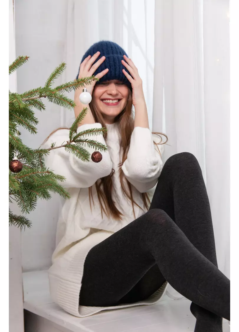 Колготки теплые из вискозы CASHMERE TOUCH (stone)