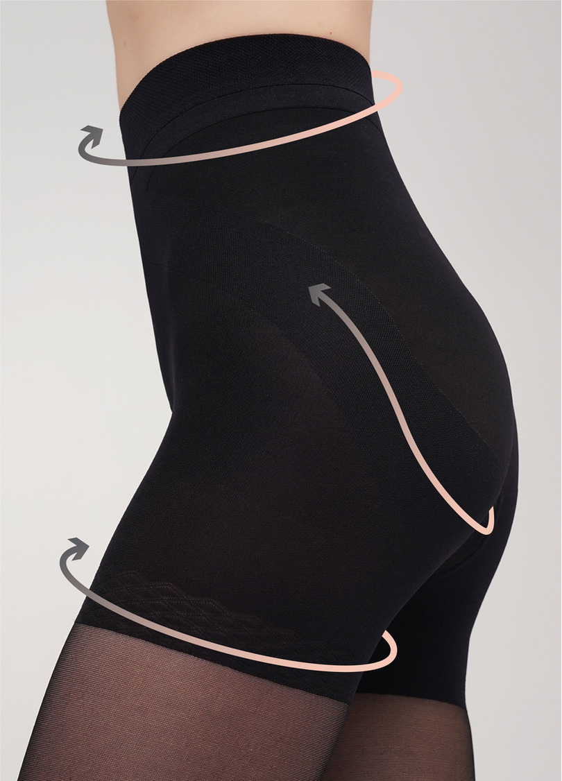 Колготки с моделирующими шортиками Effect Up 40 den (nero)