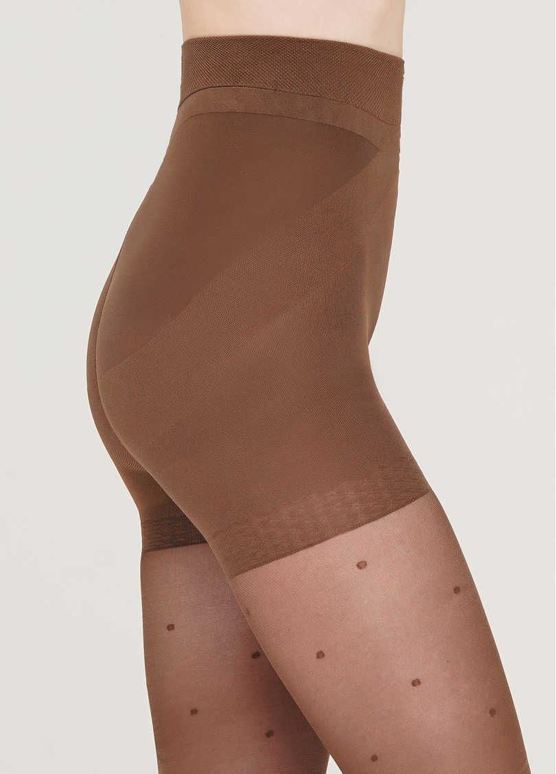 Колготки моделирующие с фантазийным горошком Effect Up Amalia 40 den (cappuccino)