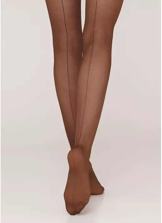 Колготки моделирующие с эффектным швом Effect Up Chic Line 20 den (cappuccino)