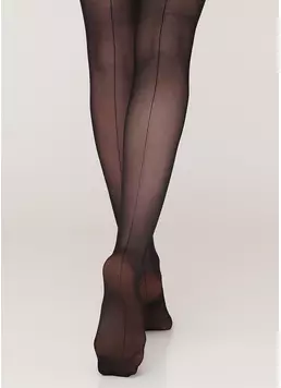 Колготки моделирующие с эффектным швом Effect Up Chic Line 20 den (nero)