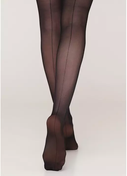 Колготки моделирующие с эффектным швом Effect Up Chic Line 20 den (nero)