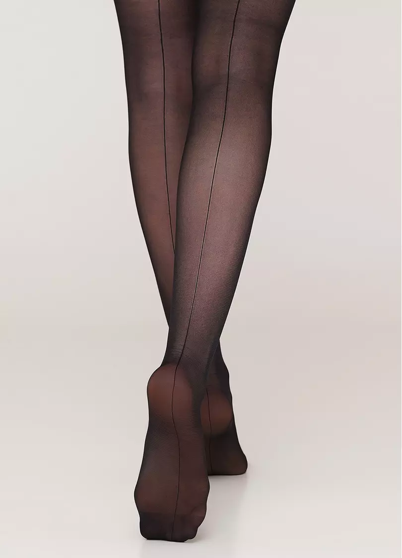 Колготки моделирующие с эффектным швом Effect Up Chic Line 20 den (nero)