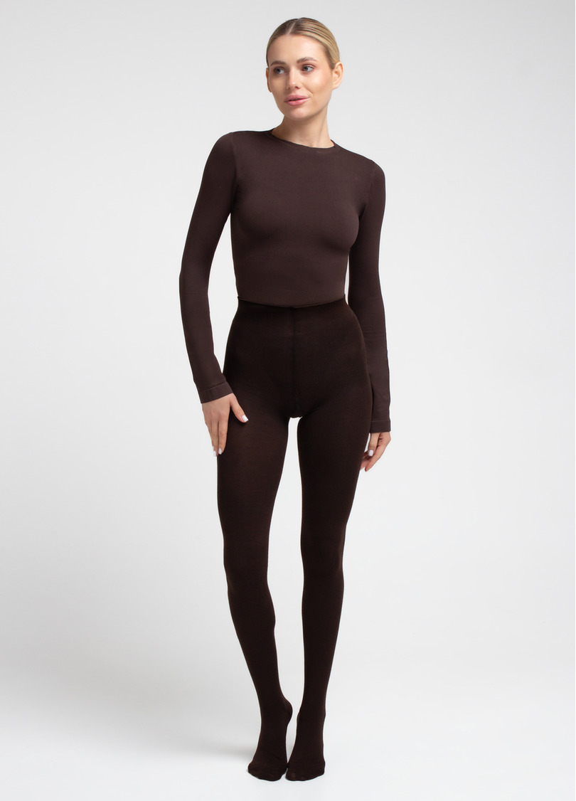 Колготки з бавовни ELITE COTTON 350 chocolate (коричневий)