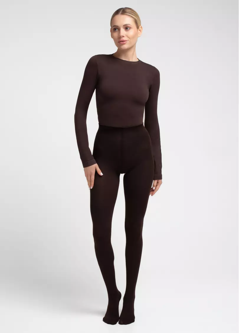 Колготки из хлопка ELITE COTTON 350 chocolate (коричневый)