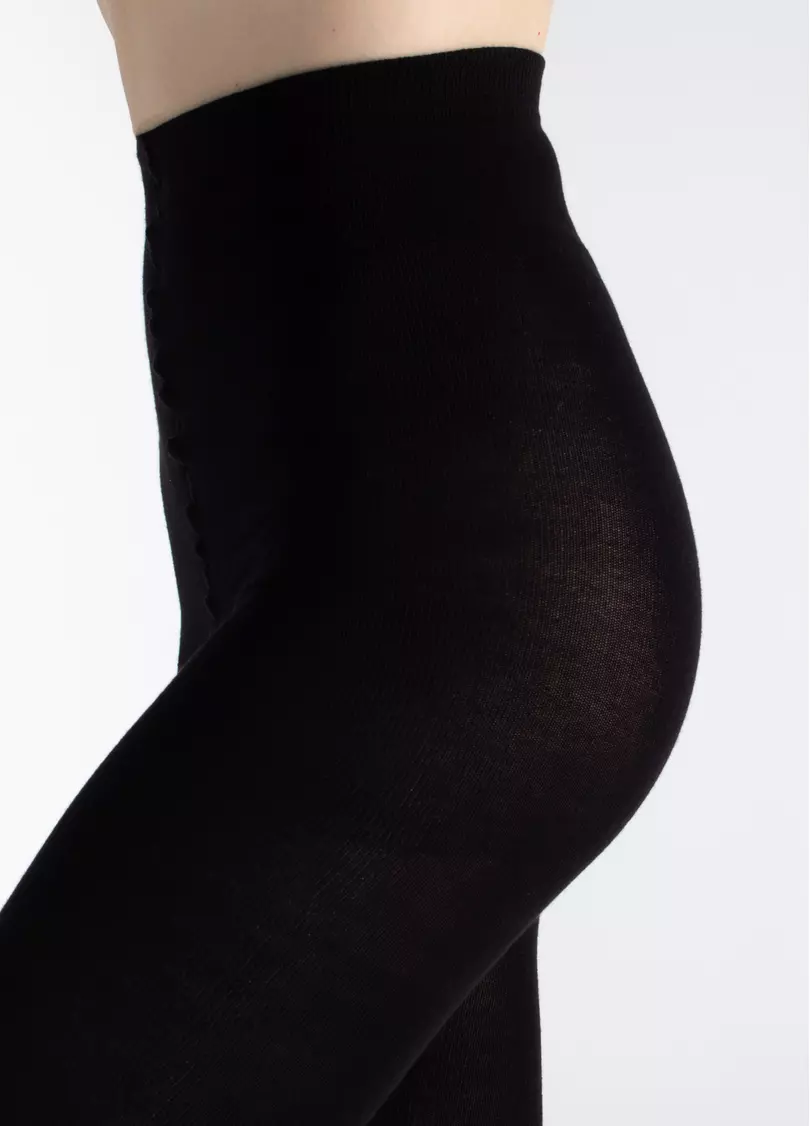 Колготки из хлопка ELITE COTTON 350 nero (черный)