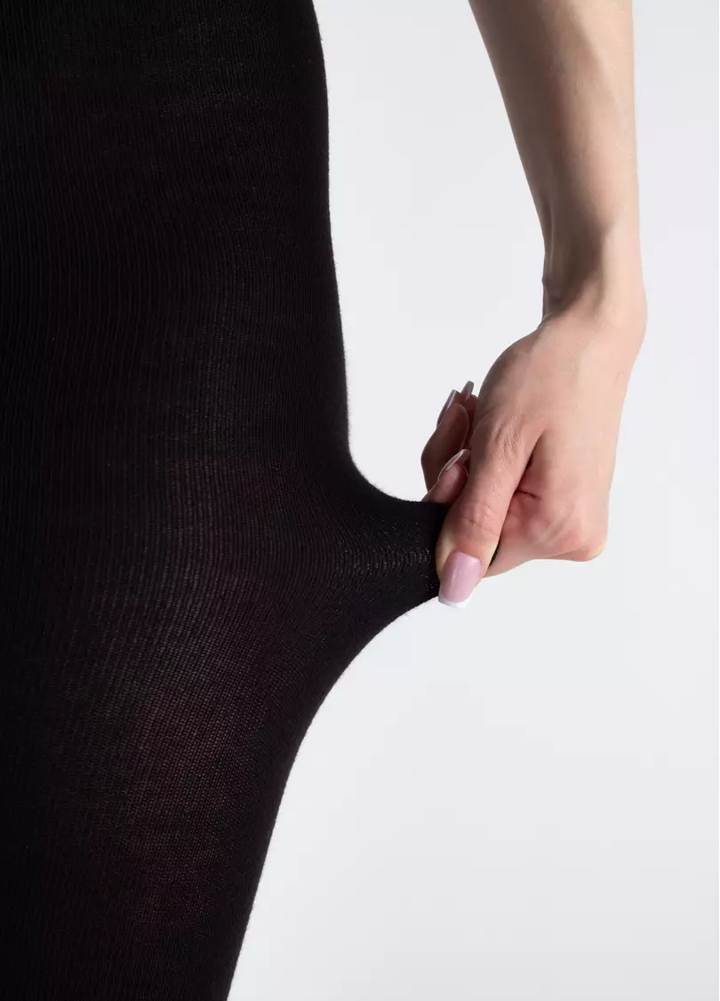 Колготки из хлопка ELITE COTTON 350 nero (черный)