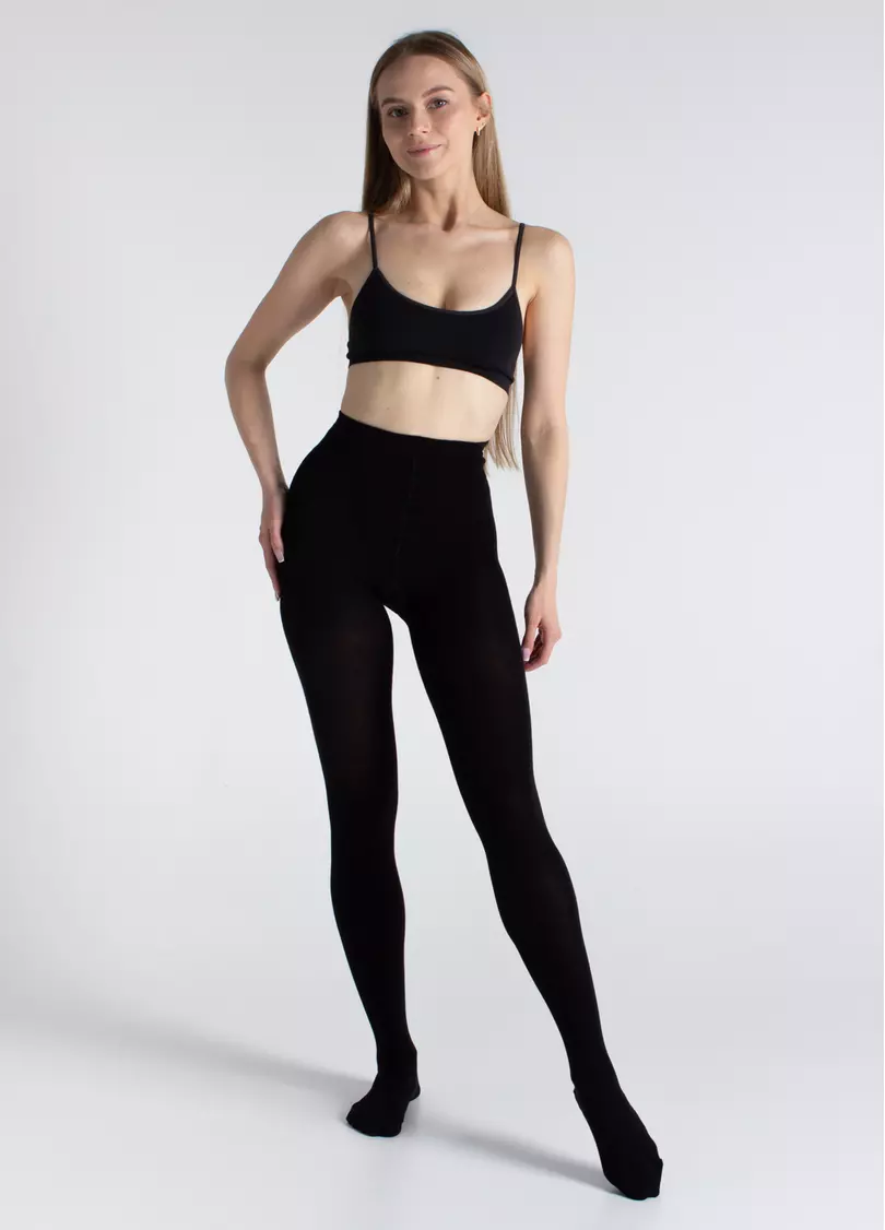 Колготки из хлопка ELITE COTTON 350 nero (черный)