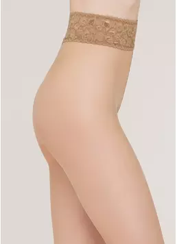 Колготки з мереживним поясом на силіконовій основі Impresso 20 den (daino)