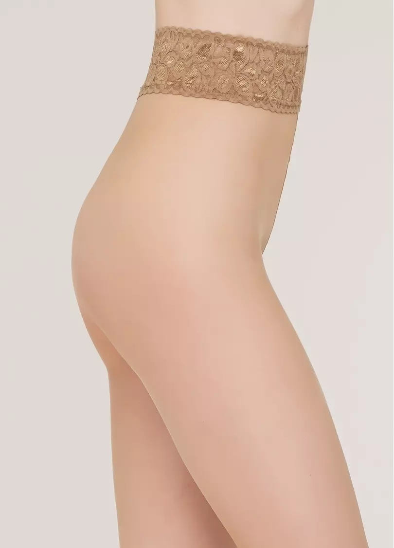 Колготки з мереживним поясом на силіконовій основі Impresso 20 den (daino)