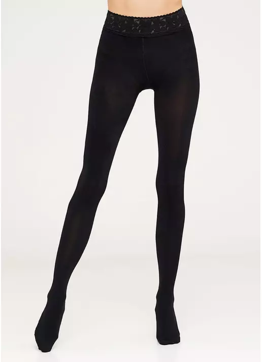 Колготки з мереживним поясом і ефектом блиску Impresso Shine 120 den