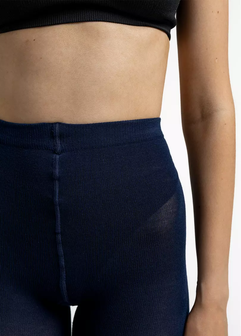 Колготки теплые хлопковые LUCKY COTTON 200, синие